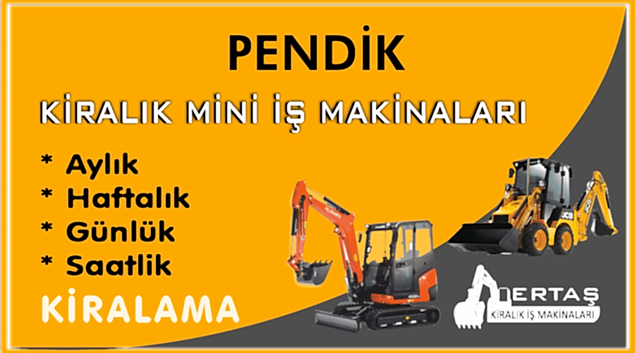 Pendik Ekskavatör Mini İş Makinası Kiralama